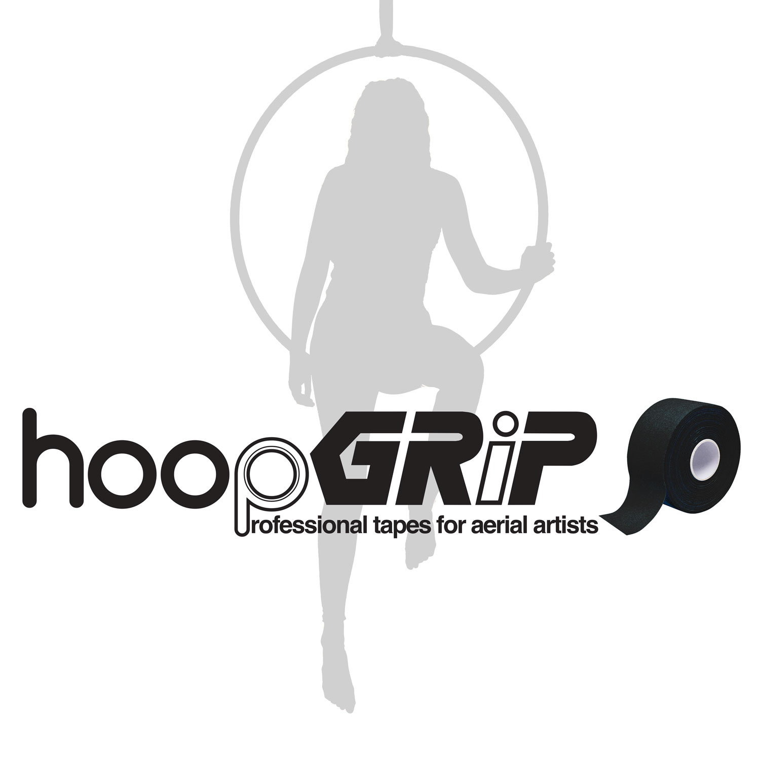 HoopGripBlack aerial hoop lyra circus HoopGrip Athletic Tape Black