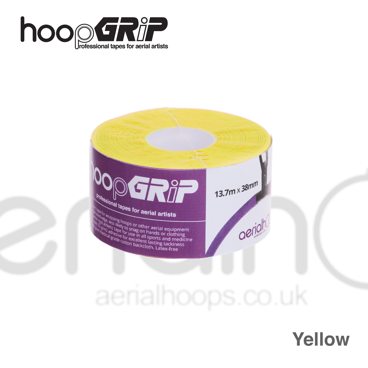 Tape_Yellow_17 aerial hoop lyra circus HoopGrip Athletic Tapes yellow