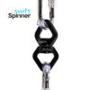AH Spinners 20200006 Logo Aerial Swivel Swift Spinner 360 Black 25kn