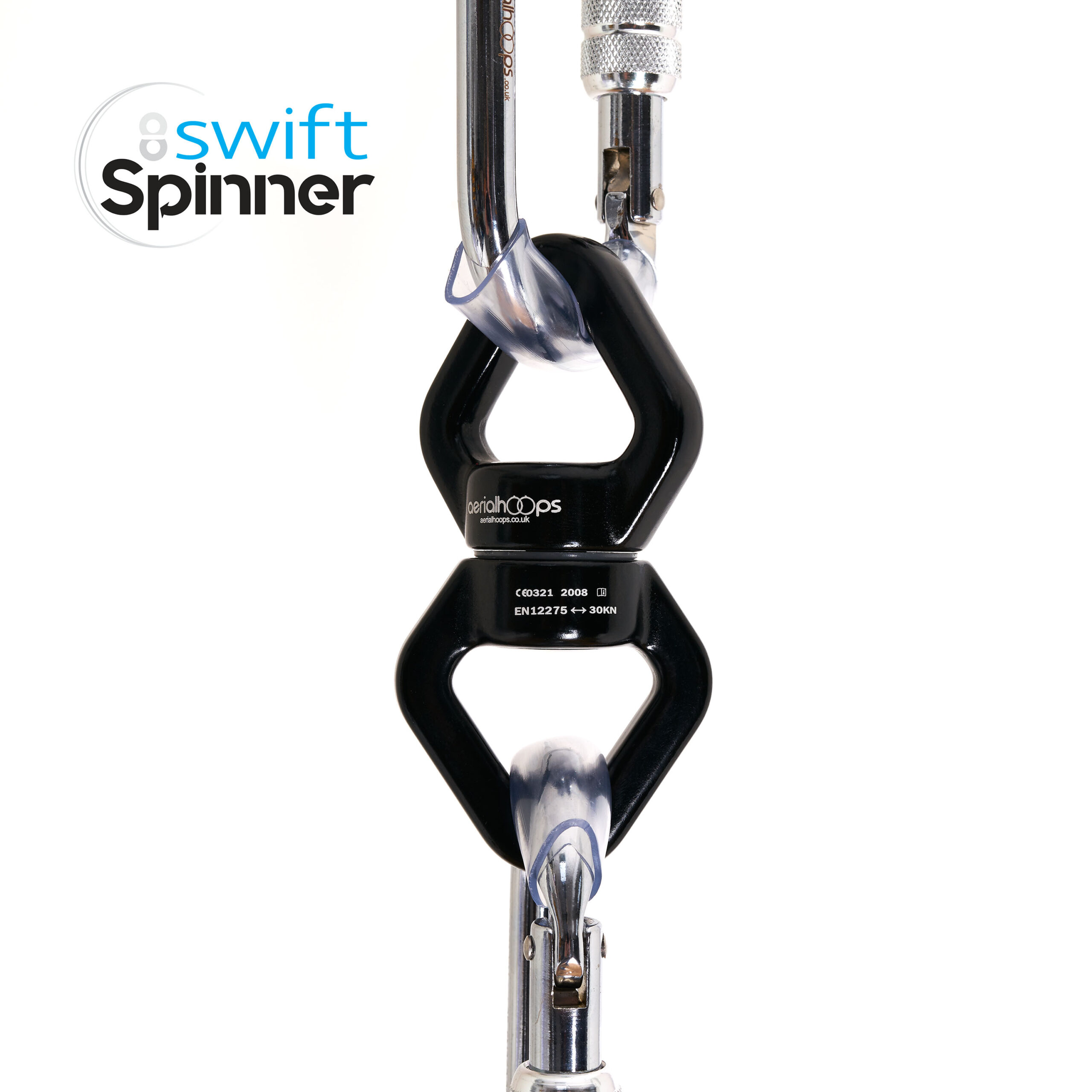 AH Spinners 20200006 Logo Aerial Swivel Swift Spinner 360 Black 25kn