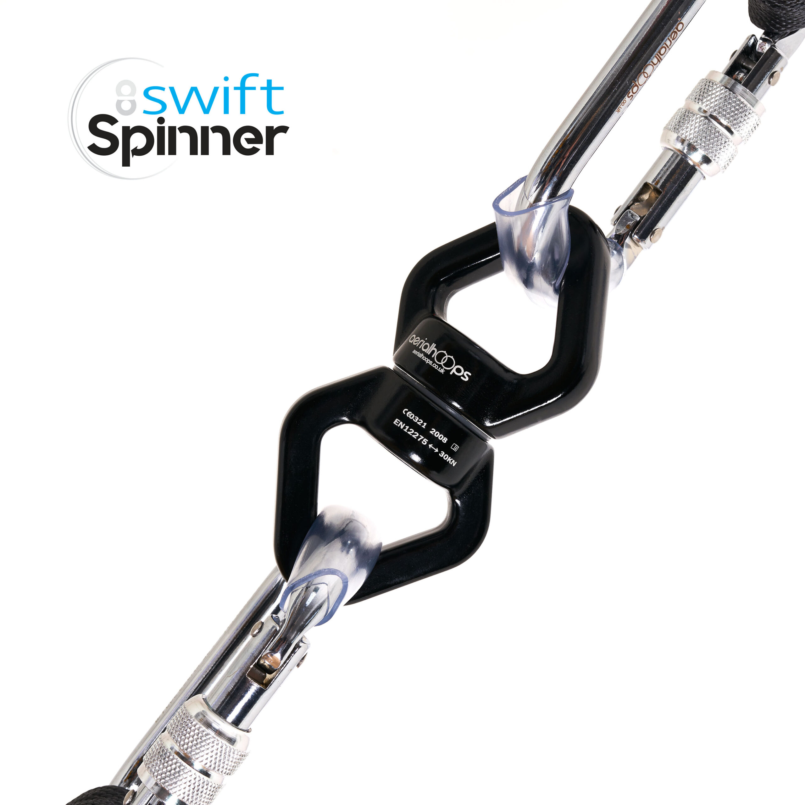 AH Spinners 20200007 Logo Aerial Swivel Swift Spinner 360 Black 25kn