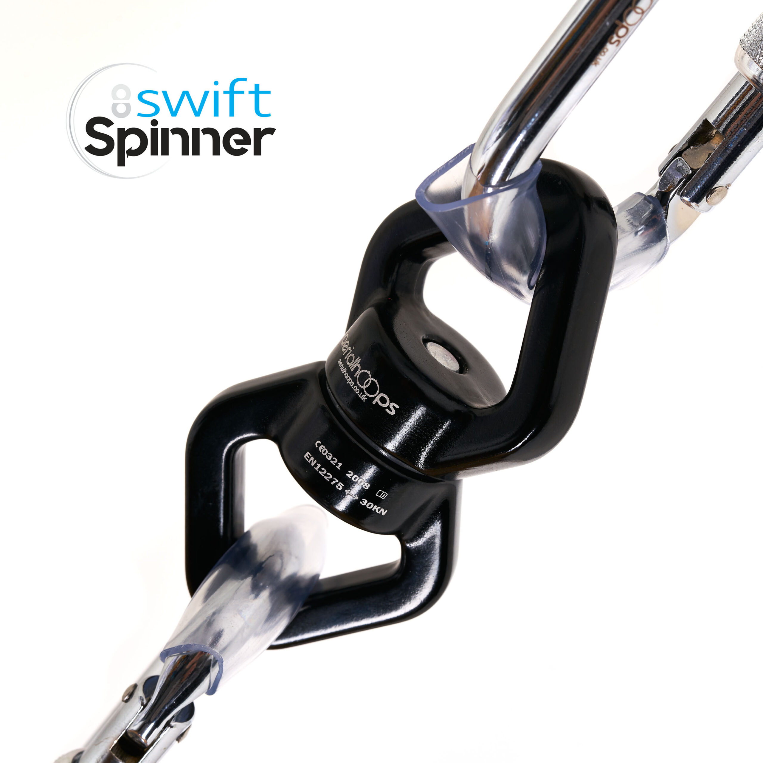 AH Spinners 20200008 Logo Aerial Swivel Swift Spinner 360 Black 25kn