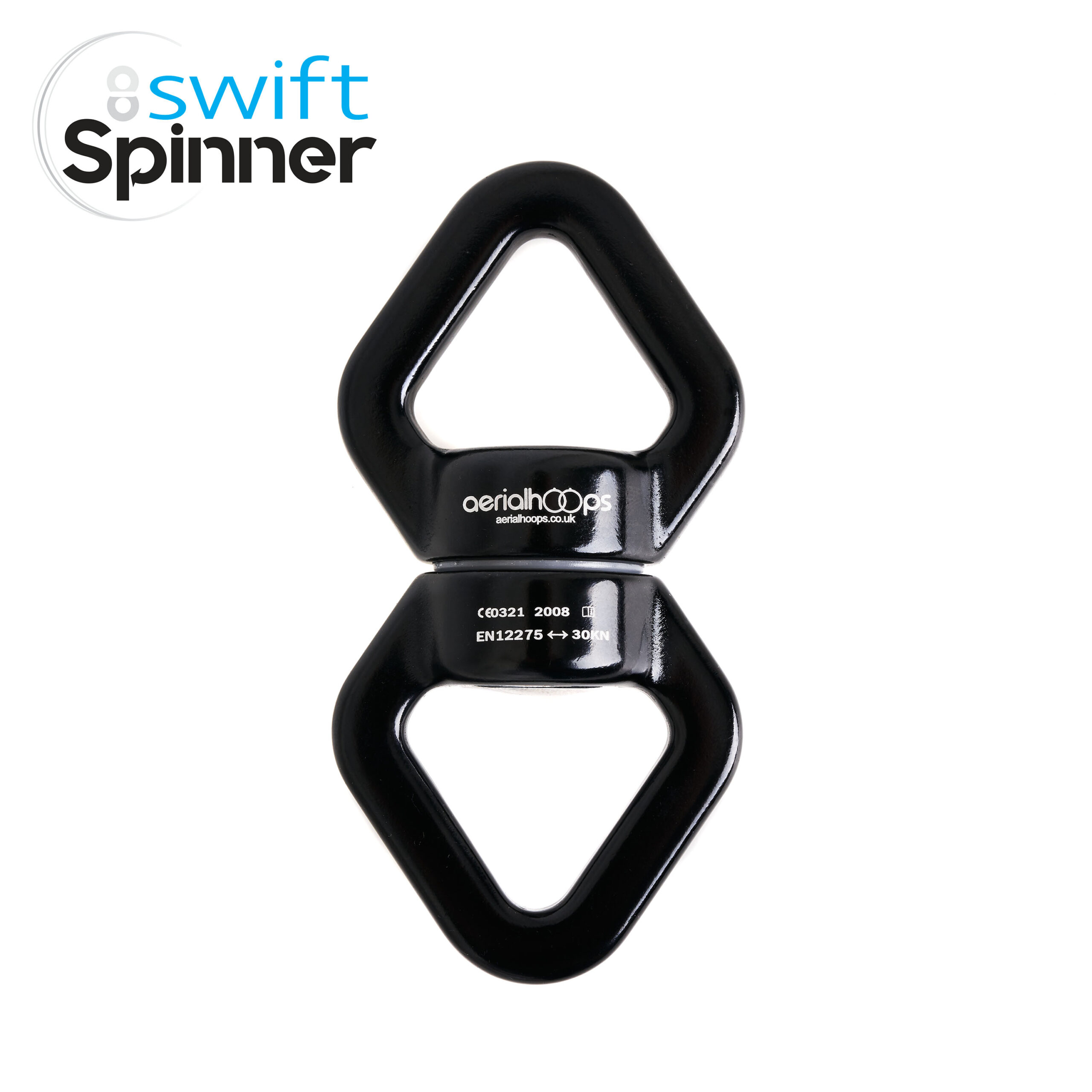 AH Spinners 20200275 Logo Aerial Swivel Swift Spinner 360 Black 25kn